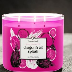 Goose Creek Pink Dragonfruit Splash Scented 3 Wick Candle